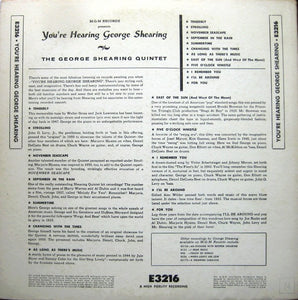 The George Shearing Quintet : You're Hearing George Shearing And His Quintet (LP, Album, RE)