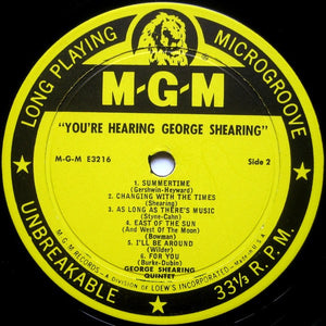 The George Shearing Quintet : You're Hearing George Shearing And His Quintet (LP, Album, RE)