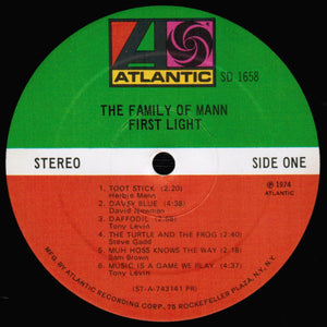 The Family Of Mann : First Light (LP, Album, PR)