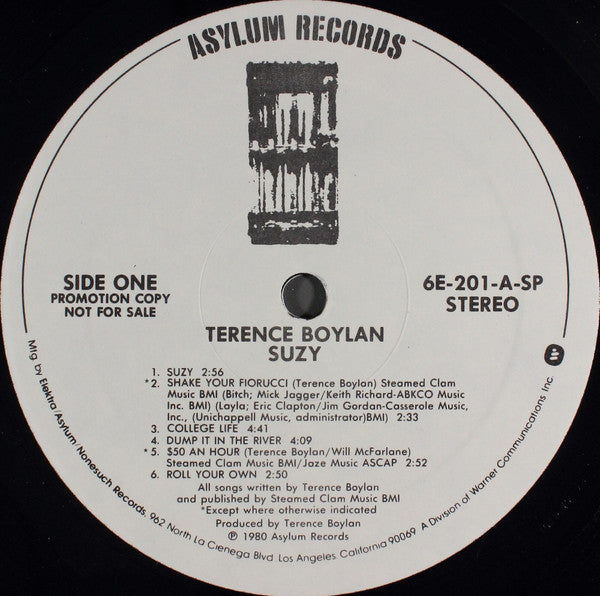 Terence Boylan : Suzy (LP, Album, Promo, SP )