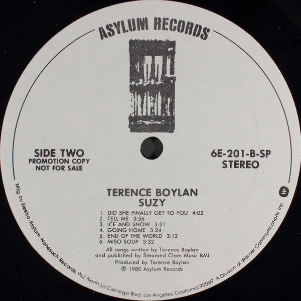 Terence Boylan : Suzy (LP, Album, Promo, SP )