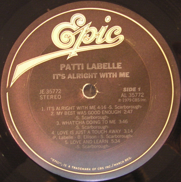 Patti LaBelle : It's Alright With Me (LP, Album)