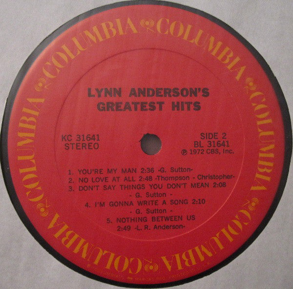 Lynn Anderson : Lynn Anderson's Greatest Hits (LP, Comp, Pit)