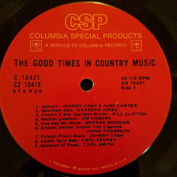 Various : The Good Times In Country Music (2xLP, Comp, Ter)