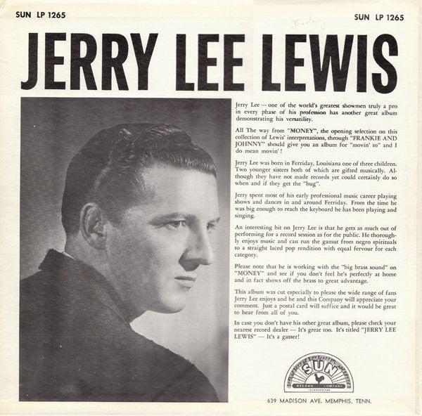 Jerry Lee Lewis : Jerry Lee's Greatest! (LP, Album)