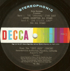 Lionel Hampton, Lionel Hampton All Stars : The "Original" Star Dust (LP, Album, RE, RP)