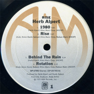 Herb Alpert : Rise (LP, Album, San)
