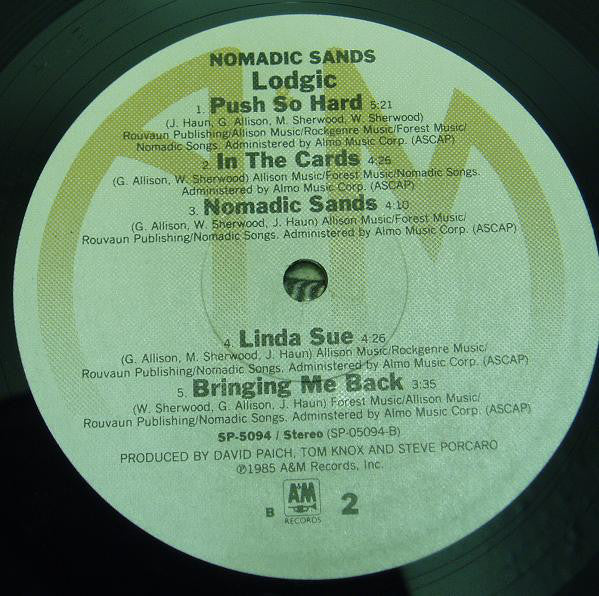 Lodgic : Nomadic Sands (LP, Album)