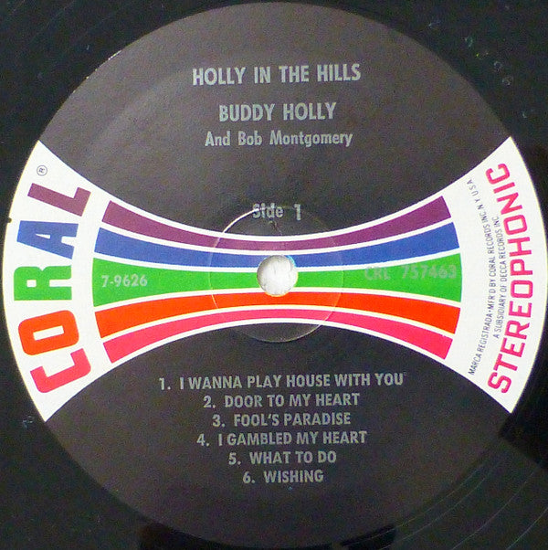 Buddy Holly & Bob Montgomery : Holly In The Hills (LP, Album)