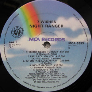 Night Ranger : 7 Wishes (LP, Album, Club)