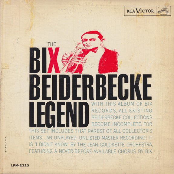 Bix Beiderbecke : The Bix Beiderbecke Legend (LP, Comp, Mono)