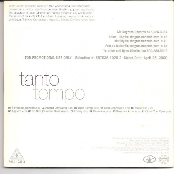 Bebel Gilberto : Tanto Tempo (CD, Album, Promo, Car)