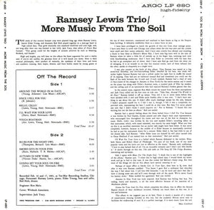 The Ramsey Lewis Trio : More Music From The Soil (LP, Album, Mono, Gre)