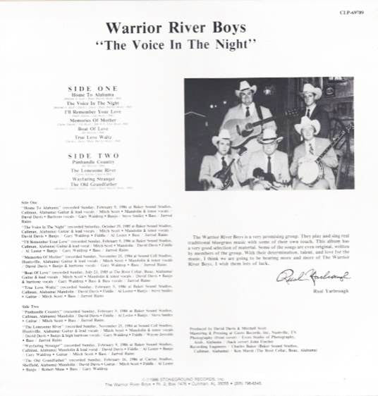 Warrior River Boys* : The Voice In The Night (LP, Album)