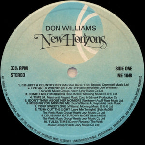 Don Williams (2) : New Horizons (LP, Comp, PRS)