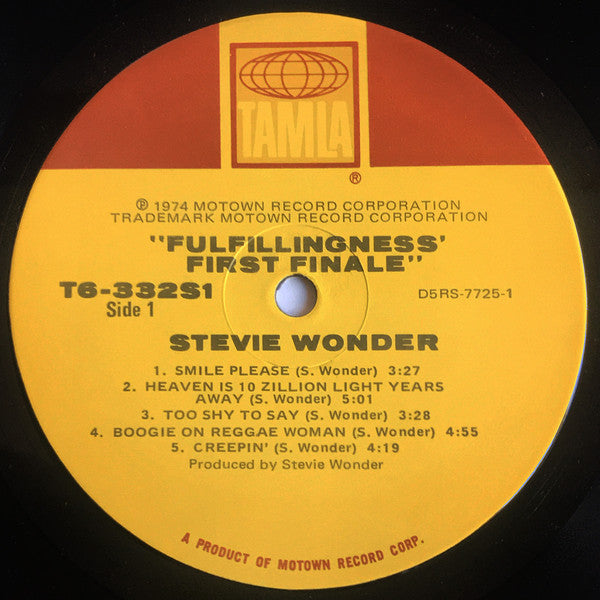 Stevie Wonder : Fulfillingness' First Finale (LP, Album, Hol)