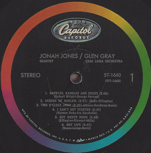 Jonah Jones And The Quartet* / Glen Gray And The Casa Loma Orchestra* : Jonah Jones Quartet / Glen Gray Casa Loma Orchestra (LP, Album)