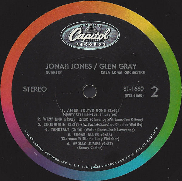 Jonah Jones And The Quartet* / Glen Gray And The Casa Loma Orchestra* : Jonah Jones Quartet / Glen Gray Casa Loma Orchestra (LP, Album)