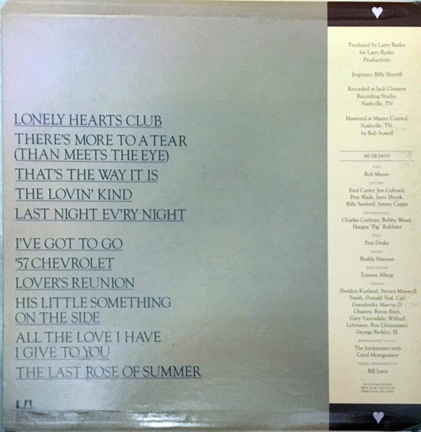 Billie Jo Spears : Lonely Hearts Club (LP)