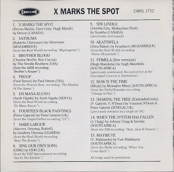 Various : X Marks The Spot (CD, Comp)