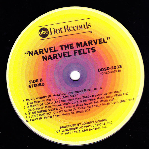 Narvel Felts : Narvel The Marvel (LP, Album)