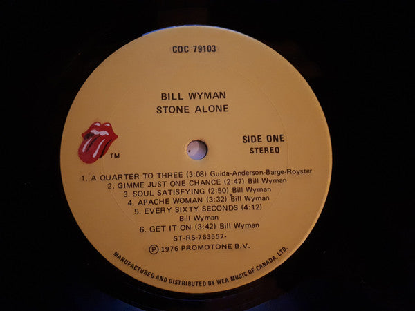 Bill Wyman : Stone Alone (LP, Album)