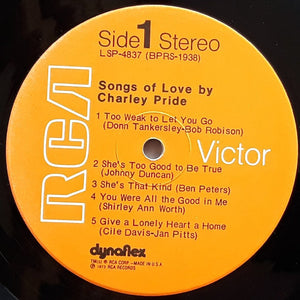 Charley Pride : Songs Of Love By Charley Pride (LP, Album)