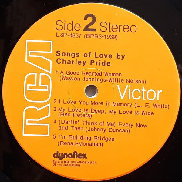 Charley Pride : Songs Of Love By Charley Pride (LP, Album)