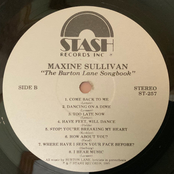 Maxine Sullivan With The Keith Ingham Sextet : The Lady's In Love With You (Maxine Sullivan Sings The Music Of Burton Lane) (LP, Album)