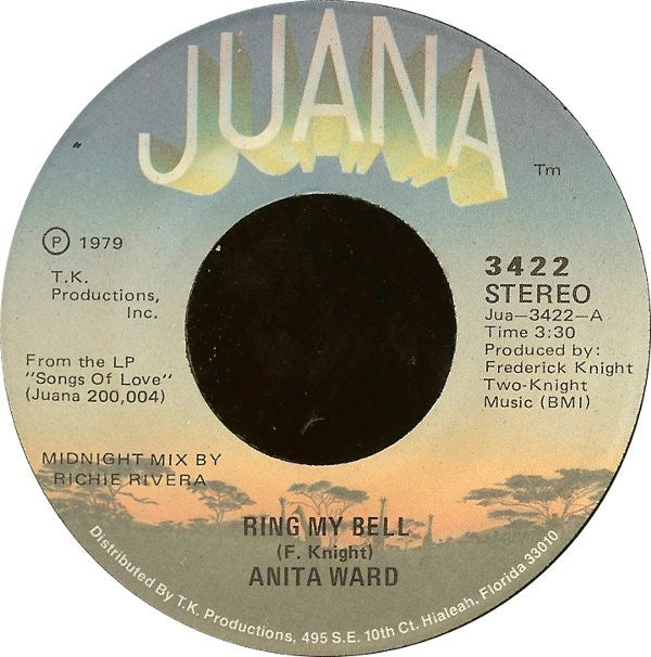 Anita Ward : Ring My Bell (7", Pre)