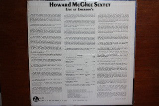 Howard McGhee Sextet : Live At Emerson`s (LP, Album)