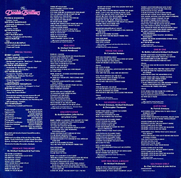 The Doobie Brothers : One Step Closer (LP, Album, SRC)