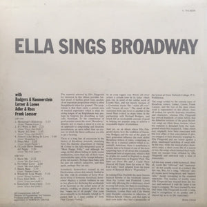 Ella Fitzgerald with Rodgers & Hammerstein, Lerner & Loewe, Adler* & Ross*, Frank Loesser : Ella Sings Broadway (LP, Album)