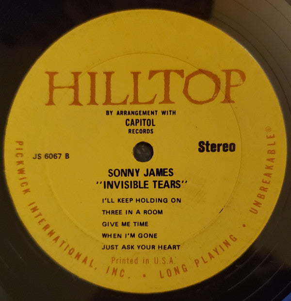 Sonny James : Invisible Tears (LP, Album, Comp)
