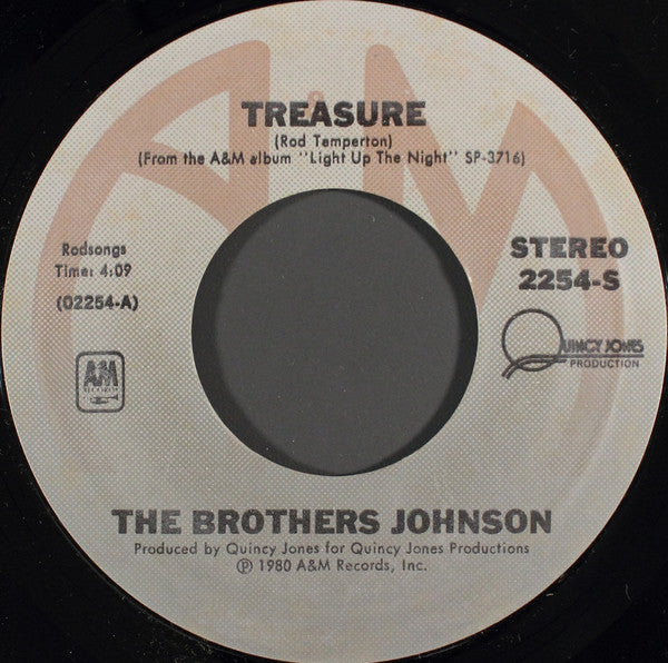 The Brothers Johnson* : Treasure (7", Single, Pit)