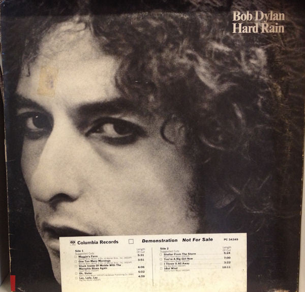 Bob Dylan : Hard Rain (LP, Album, Promo)