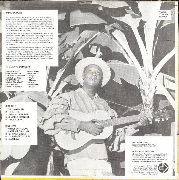 Jamaica Duke And The Mento Swingers : Yellow Bird (LP, Album)