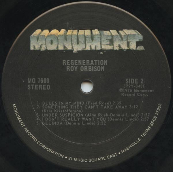 Roy Orbison : Regeneration (LP, Album)