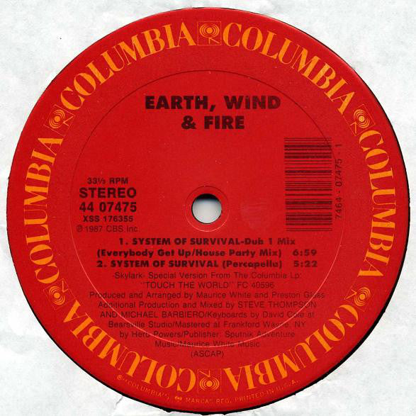 Earth, Wind & Fire : System Of Survival (12" Mixes) (12")