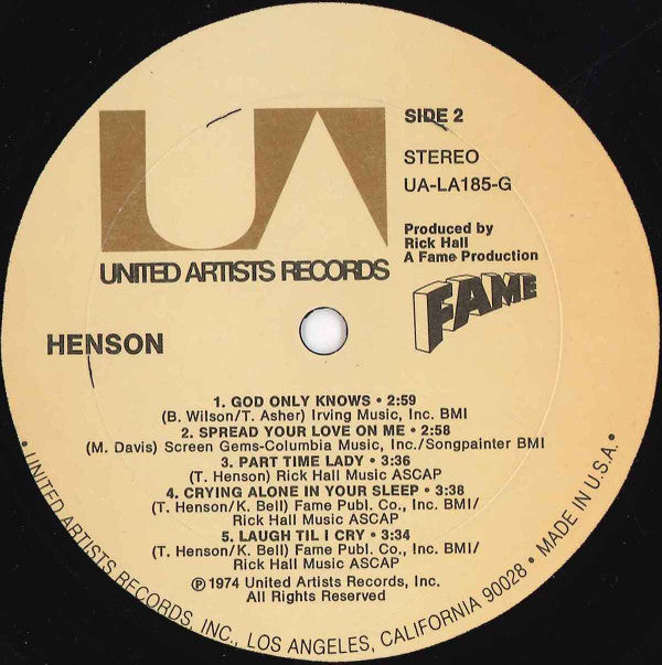 Buy Henson Henson LP Album Online for a great price