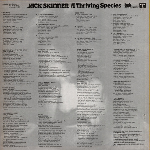 Jack Skinner (2) : A Thriving Species (LP, Album)