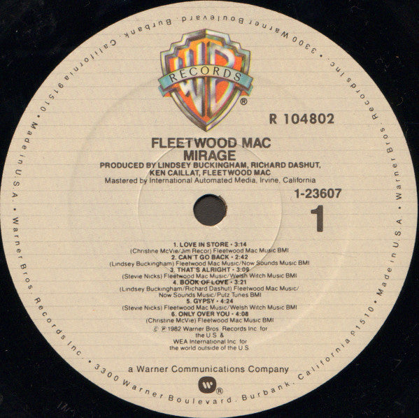 Fleetwood Mac : Mirage (LP, Album, Club, RCA)