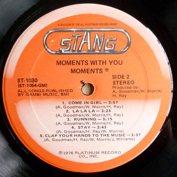 The Moments : Moments With You (LP, Album, RE, Gat)