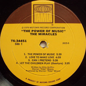 The Miracles : The Power Of Music (LP, Album, Mon)
