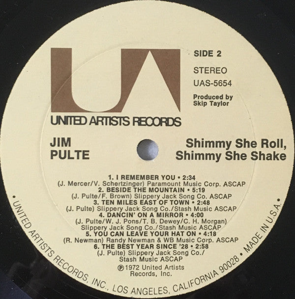 Jim Pulte : Shimmy She Roll, Shimmy She Shake (LP, Album)