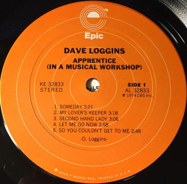 Dave Loggins : Apprentice (In A Musical Workshop) (LP, Album)