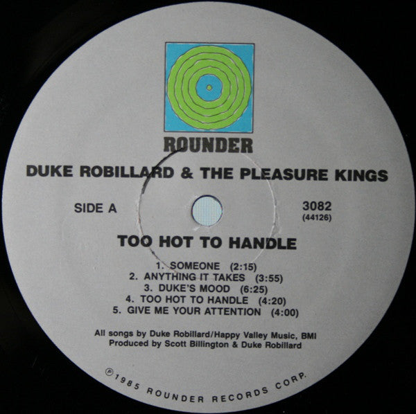 Duke Robillard And The Pleasure Kings : Too Hot To Handle (LP, Album)