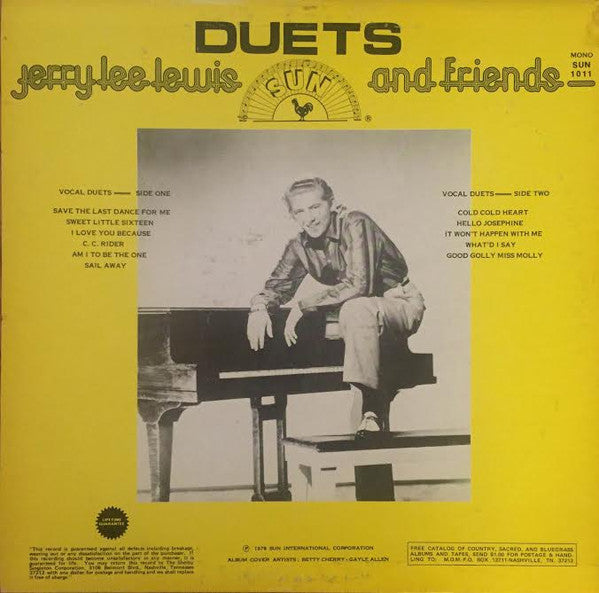 Jerry Lee Lewis And Friends : Duets (LP, Mono, Yel)