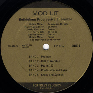 Bethlehem Progressive Ensemble : Mod Lit (LP, Album)