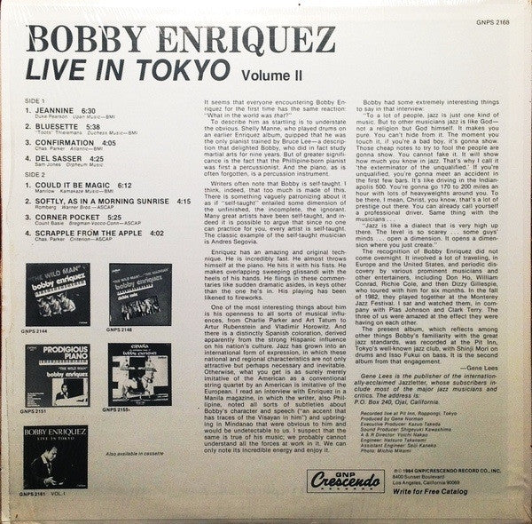 Bobby Enriquez : Live In Tokyo Volume II (LP)